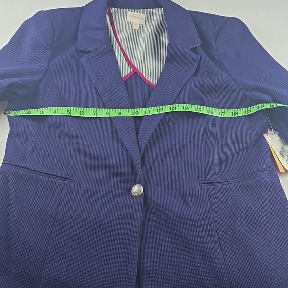 Riley & Rae NWT Preppy Navy Blue Harlow Striped Lining Blazer‎ Jacket Size XL - Picture 8 of 10